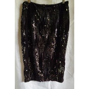 Bisou Bisou embellished black pencil skirt S